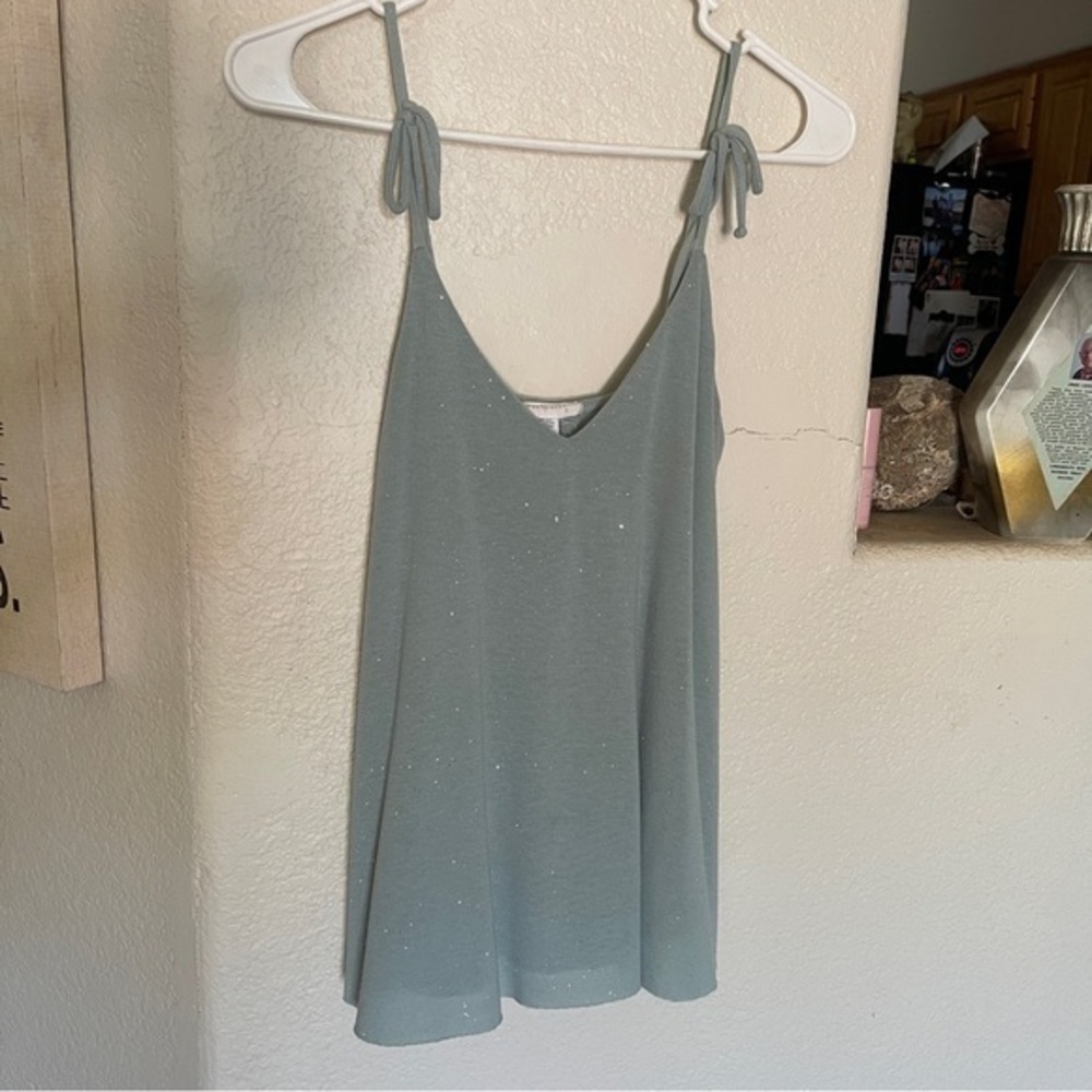 4 for 16$ Full Tilt Flowy Blue Spaghetti Strap Top w/ Sparkles